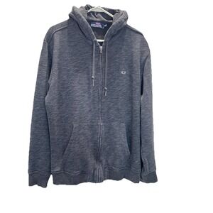 Vineyard Vines Mens Jacket Full Zip Sz L, Hood, Chest Pocket, In Pockets. Good